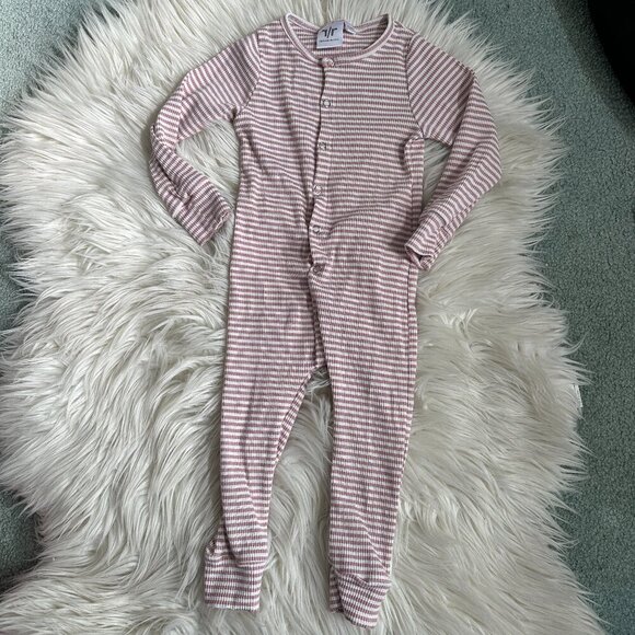 RadRev kids ribbed striped snap footie size 18-24 months // 3732 - Picture 1 of 3